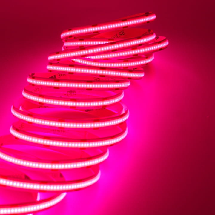 LED pásek COB 12V / 480LED / 9W / RŮŽOVÁ / IP20 / 8mm / PRO+